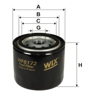 Фільтр паливний 1640309W00 WIXFILTRON WF8172 (фото 1)