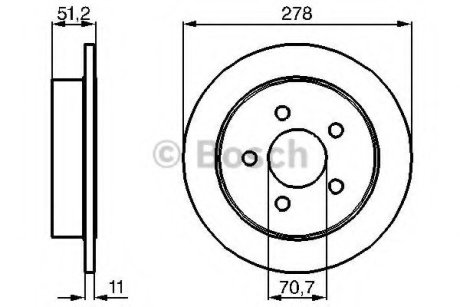 Гальмівний диск Bosch 0 986 478 487 (фото 1)