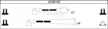 Комплект кабелів високовольтних Nipparts J5380100 (фото 1)