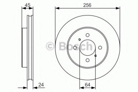Тормозной диск передний 0 986 479 R18 Bosch 0986479R18