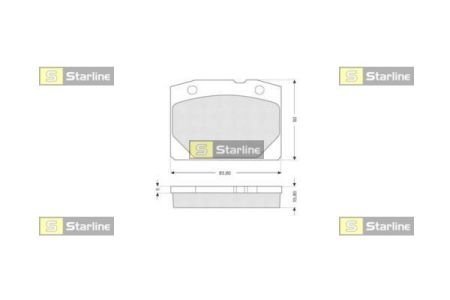 Колодки тормозные дисковые, к-кт. Starline BD S196 (фото 1)