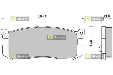 Колодки тормозные дисковые, к-кт. Starline BD S386