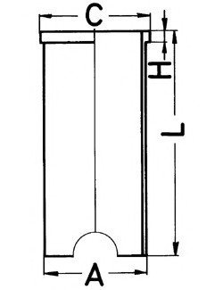 Гильза цилиндра Kolbenschmidt (KS) 89163190 (фото 1)
