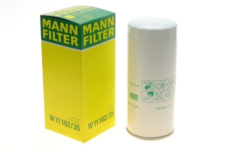 Фильтр масляный RVI Magnum/ Major/ Midliner/ Midlum/ Premium W 11102/35 = W 11102/11 MANN W 11 102/35 (фото 1)