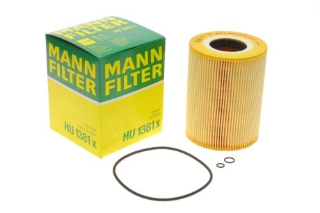 Фильтрующий элемент масляного фильтра MAN F2000, TGA, NEOPLAN HU 1381X MANN HU 1381 X