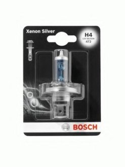 Лампа H4 Xenon Silver 12V60/55W (+50% светоотдачи) 1 987 301 068 Bosch 1987301068 (фото 1)