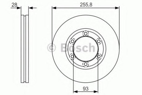 Гальмівний диск передній 0 986 479 R37 Bosch 0986479R37