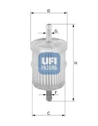 Топливный фильтр (цена за 12 шт.) UFI 31.028.00