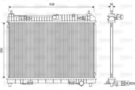 Радиатор системы охлаждения VL VALEO 701603