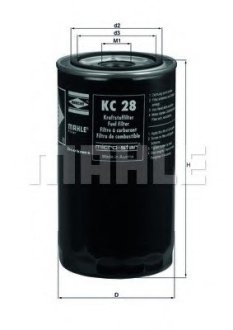 Фильтр топливный Caterpillar, MH MAHLE KC 28 (фото 1)