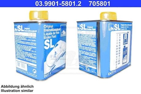 Жидкость тормозная DOT 4 500 ml ATE 03.9901-5801.2 (фото 1)