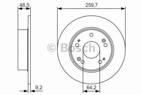 Гальмівний диск Bosch 0986479T81