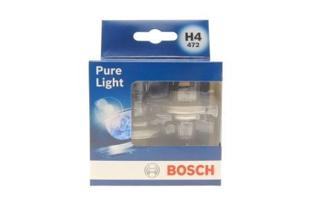 Лампа накаливания H4 12V 60/55W P43t PURE LIGHT (компл) Bosch 1987301405