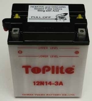 Мотоакумулятор TOPLITE 12N14-3A (фото 1)