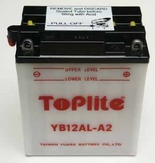 Мотоакумулятор TOPLITE YB12AL-A2 (фото 1)