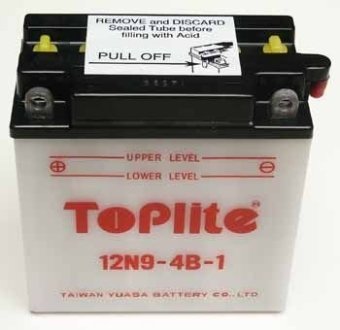 Мотоакумулятор TOPLITE 12N9-4B-1 (фото 1)