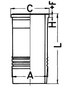 Комплект гильзы цилиндра двигателя (гильза, уплотняющая прокладка). Kolbenschmidt (KS) 89834110 (фото 1)