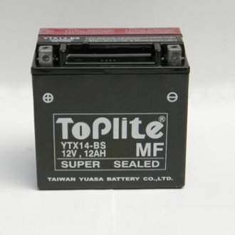 Мотоакумулятор TOPLITE YTX14-BS (фото 1)