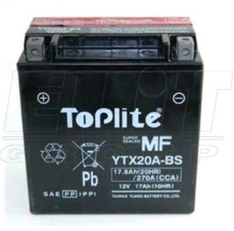 Мотоакумулятор TOPLITE YTX20A-BS (фото 1)