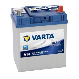 Аккумулятор 40Ah-12v BD(A14) (187х127х227),R,EN330 Varta 540 126 033 (фото 1)