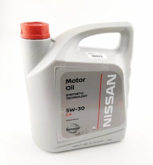 Олія моторна C4 5W-30 (5 л) Nissan/Infiniti Ke90090043 (фото 1)
