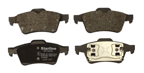 Колодки тормозные дисковые, к-кт. Starline BD S829P (фото 1)