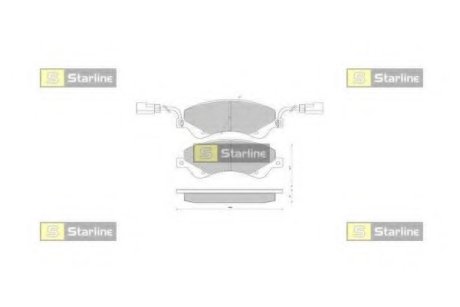 Колодки тормозные дисковые, к-кт. Starline BD S849P (фото 1)