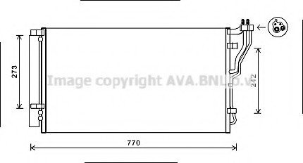 Конденсор Sonata VlI 2.0 i 06/09- (AVA) AVA Cooling Systems HYA5246D