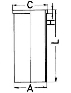Гильза цилиндра OM364 STD (97x100.4x222) Kolbenschmidt (KS) 89178190