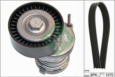 Комплект ременя генератора VW Caddy II 1.4/1.6 95-04 (6PK1070) INA 529 0084 10 (фото 1)