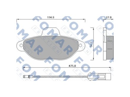 Колодки гальмові дискові передні FIAT PANDA 03-12, PUNTO CLASSIC 03-10 FOMAR ROULUNDS 582881