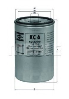 Фильтр топливный MAHLE KC6