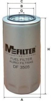 Фильтр топливный MFILTER DF3505 (фото 1)