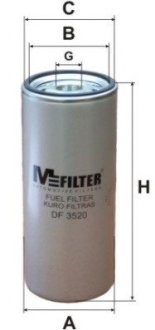 Фільтр палива MFILTER DF3520 (фото 1)