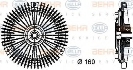 Муфта/крильчатка вентилятора MERCEDES-BENZ BHS (Behr Hella Service) 8MV376732-301 (фото 1)
