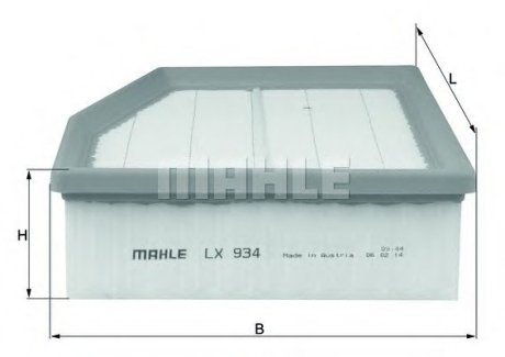 Фильтр воздушный MAHLE LX934 (фото 1)