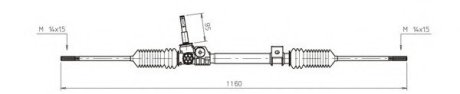 Рейка усилителя рулевого механизма (Возможно восстановленное изделие) GENERAL RICAMBI RE4048 (фото 1)