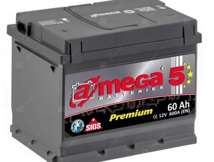 Автомобільний акумулятор 6СТ-60 Аз Premium A-MEGA A60AMPM5600L (фото 1)
