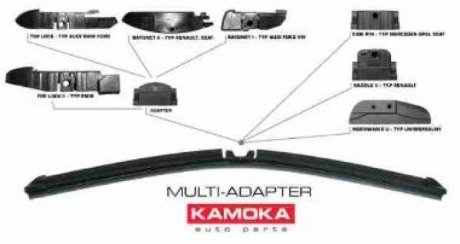 Щетка стеклоочистителя 450мм 18" Multi adapter бескаркасная Kamoka 27450 (фото 1)