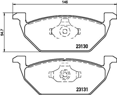 Комплект колодок тормозных дисковых тормозов (4шт) Mintex MDB2034 (фото 1)