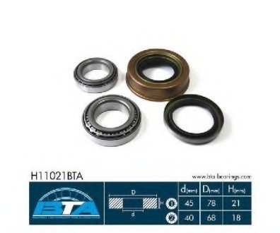 Подшипник колеса, комплект BTA H11021BTA (фото 1)