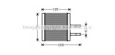 Радиатор отопителя Aveo 09/02- AVA Cooling Systems CTA6042 (фото 1)