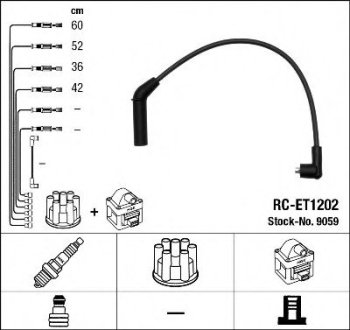 Комплект кабелiв запалювання NGK 9059 (фото 1)