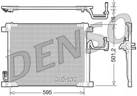 Радиатор кондиционера в сборе Denso DCN46012 (фото 1)