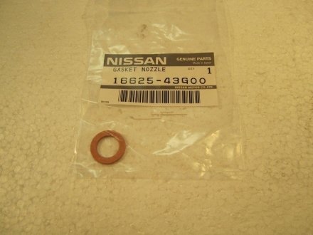 Прокладка, корпус форсунки, Кільце ущільнювача, - NISSAN Nissan/Infiniti 1662543G00