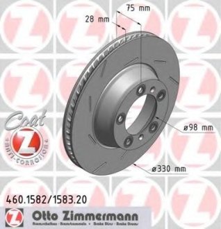 Тормозные диски Otto Zimmermann GmbH 460158320 (фото 1)