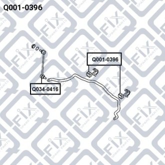 Втулка стаб-ра передня d 22.8 KIA CEED 07.05-/HYUNDAI ELANTRA Q-FIX Q001-0396 (фото 1)