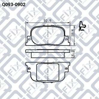 Колодки торм задн диск TOYOTA LEXUS ES300 MCV20 3.0i/BYD F3 Q-FIX Q093-0902 (фото 1)