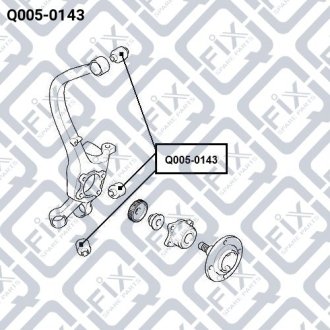Сайлентблок важеля задній HYUNDAI SONATA (EF) 00.08-/XG/CEED Q-FIX Q005-0143 (фото 1)