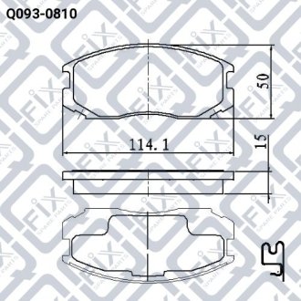 Колодки торм передн MITSUBISHI LANCER CA CB CJ CK 92- Q-FIX Q093-0810 (фото 1)